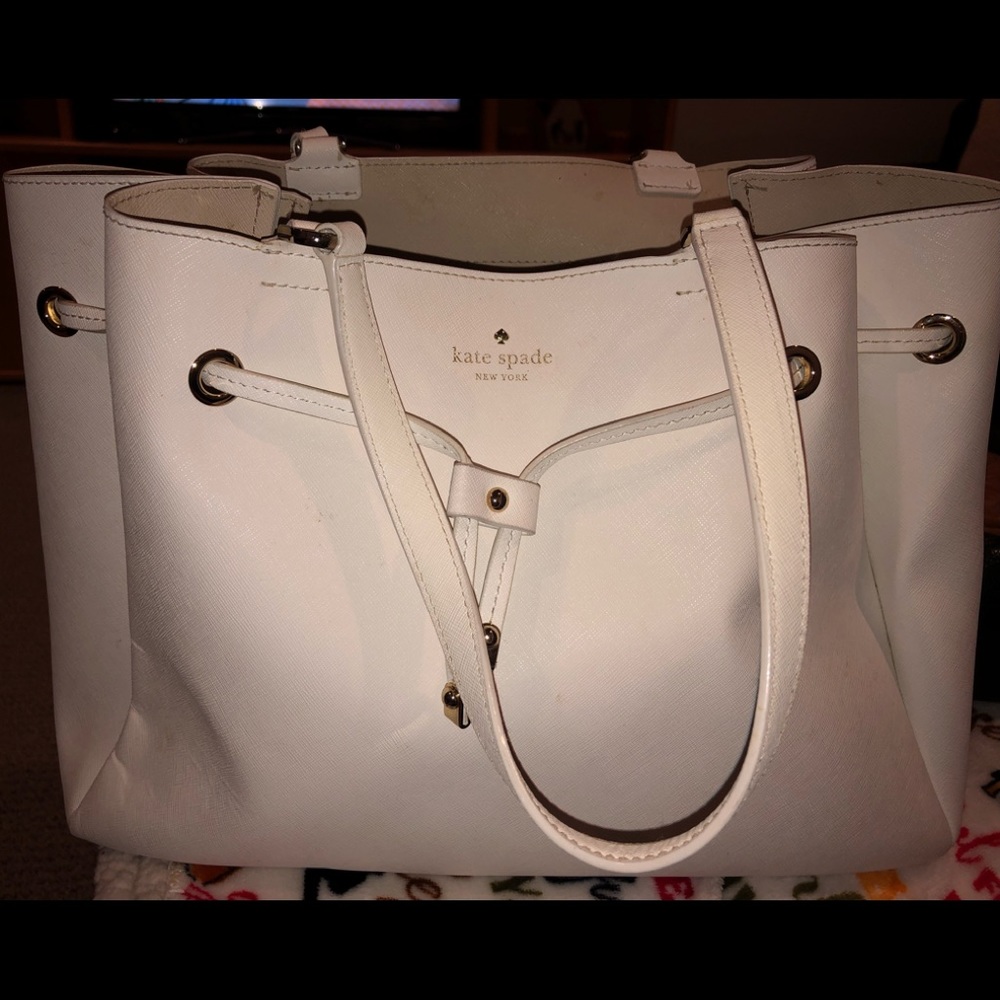 Kate Spade draw tote- White